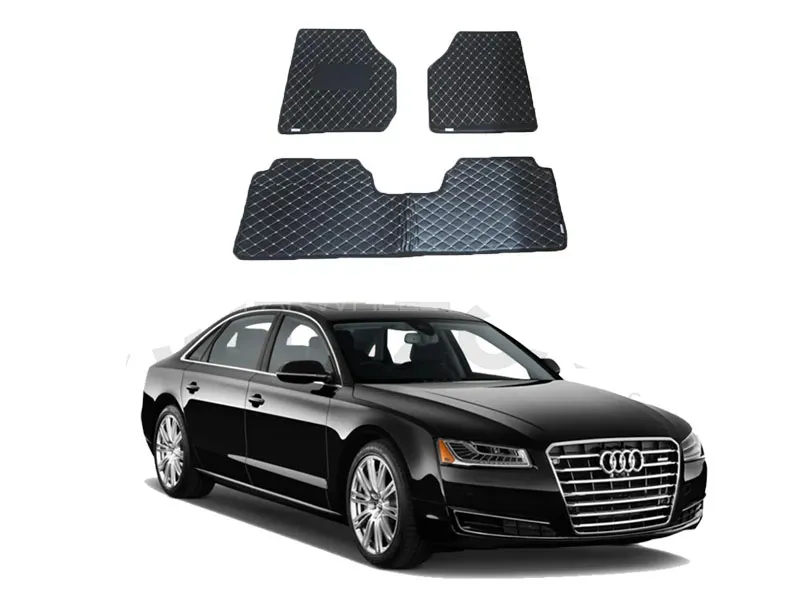Audi A8 Model 2009-2017 7D Floor Mat ( Flat Style ) 3PCS -  Image-1
