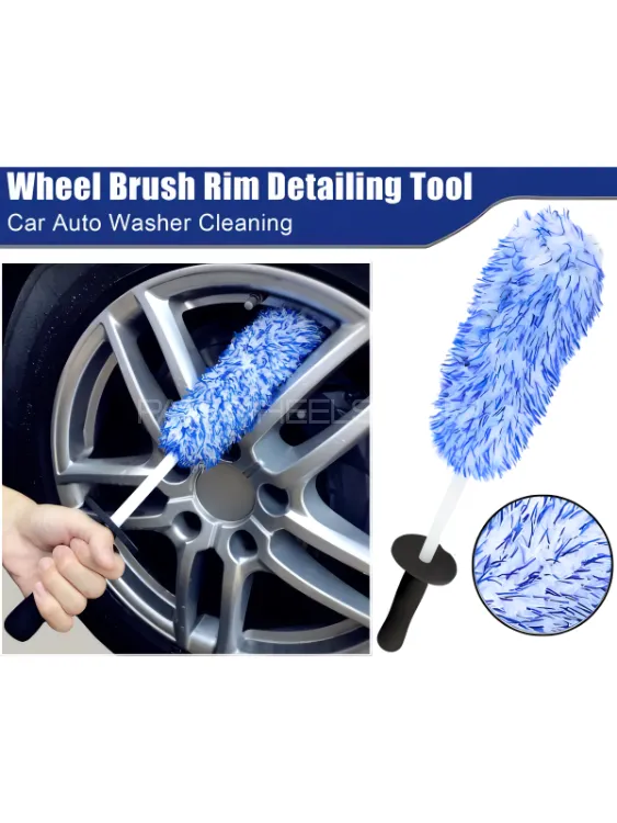 Car & Bike Wheel Rim Cleaning Brush Microfiber Tire Detailing Brush Image-1