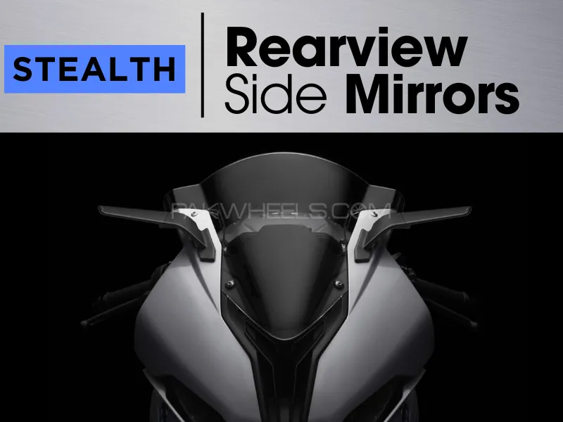 Stealth Motorcycle / Bide Black Anodized Side Mirrors  Image-1