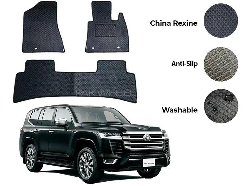 Toyota Land Cruiser LC300 China Rexine Floor Mat 3PCS - Model 2022-2024 Image-1