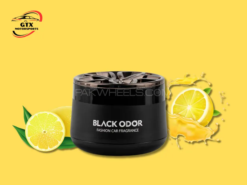 Black Odor Fashion Car Fragrance Gel – Lemon Image-1