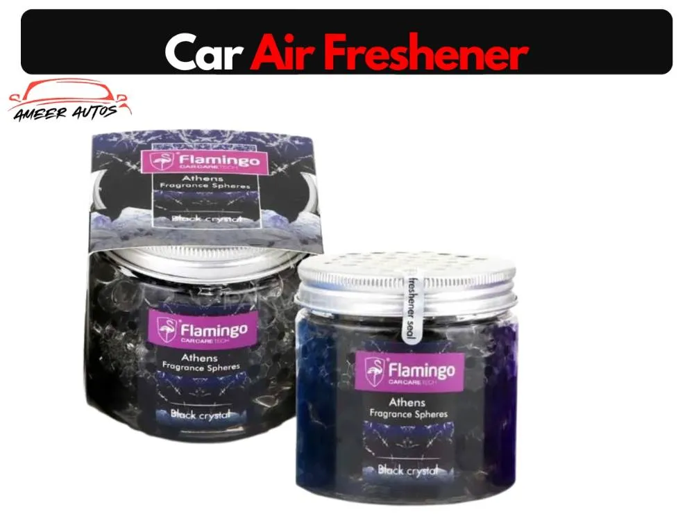 Flamingo Athens Spheres Air Freshener – Black Crystals Car Perfume Image-1