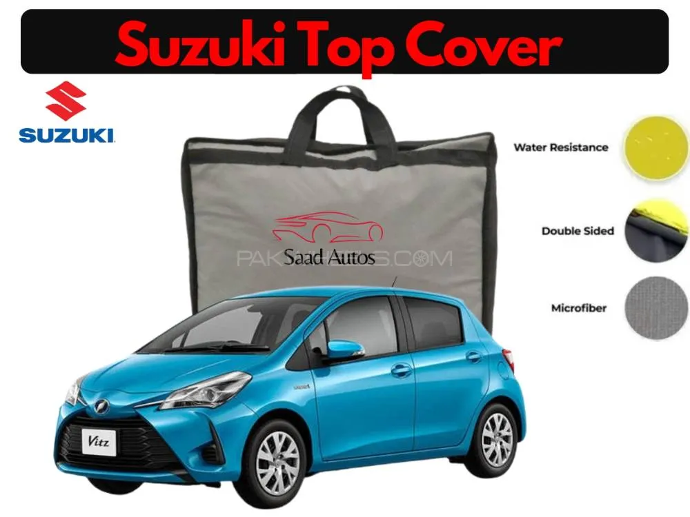 Toyota Vitz 2017–2020 Parachute Rubber Coated Waterproof Soft Top Cover Image-1