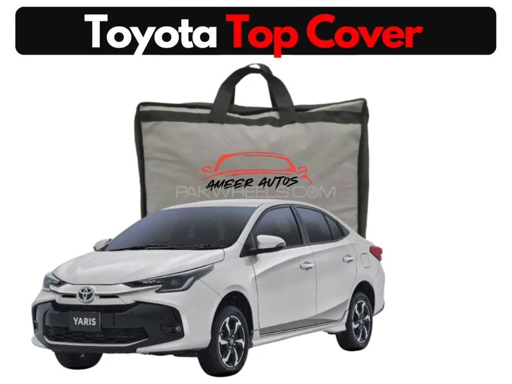 Toyota Yaris 2020–2021 PVC Cotton Car Top Cover – Waterproof & Double Stitched Image-1