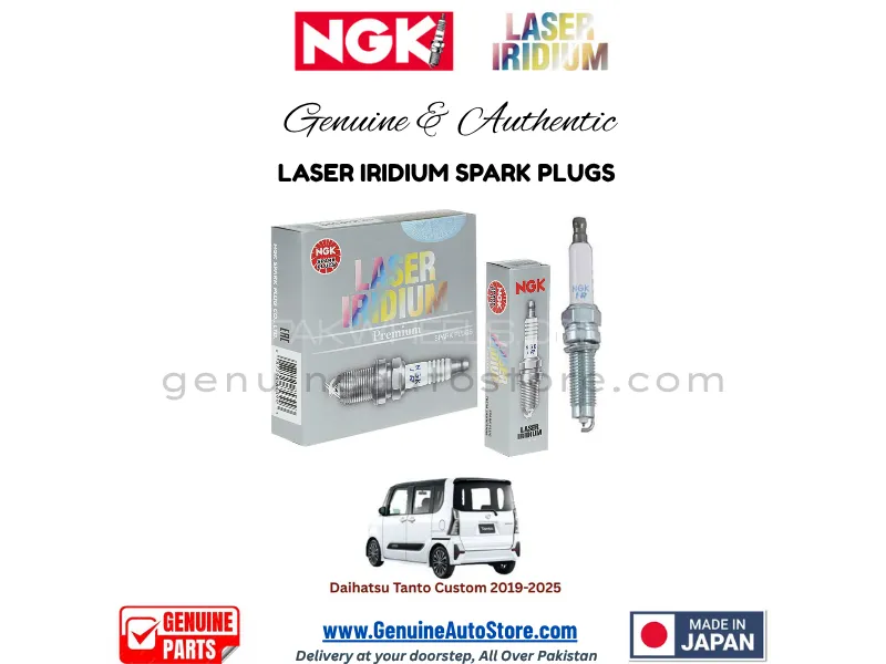 Daihatsu Tanto Custom 2019-2025 NGK LASER IRIDIUM SPARK PLUG - 3 PIECES Image-1