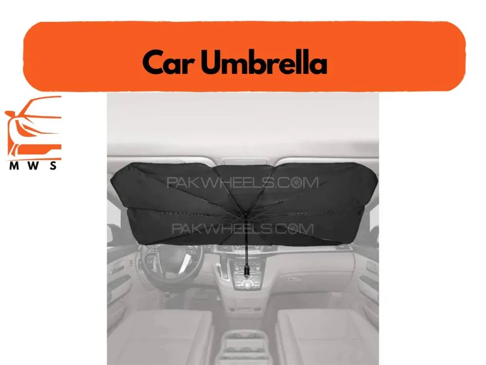 Foldable Car Umbrella Sunshade – Protects Vehicle from Heat & UV Rays Image-1