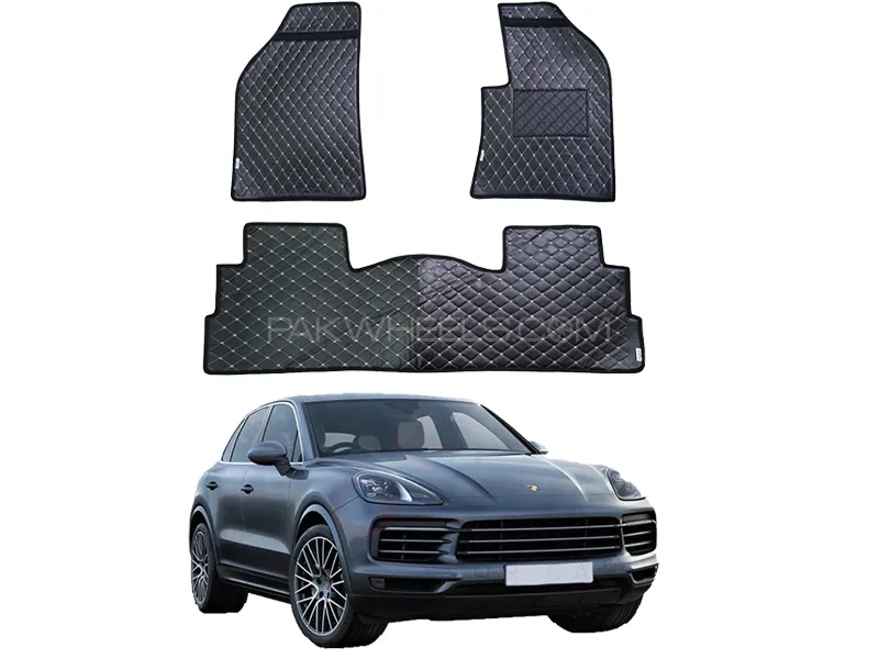  Porsche Cayenne 7D Floor Mat ( Flat Style ) 3PCS - Model 2010-2018 Image-1