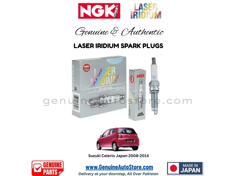 Suzuki Celerio 2008-2014 NGK LASER IRIDIUM SPARK PLUG - 3 PIECES Image-1