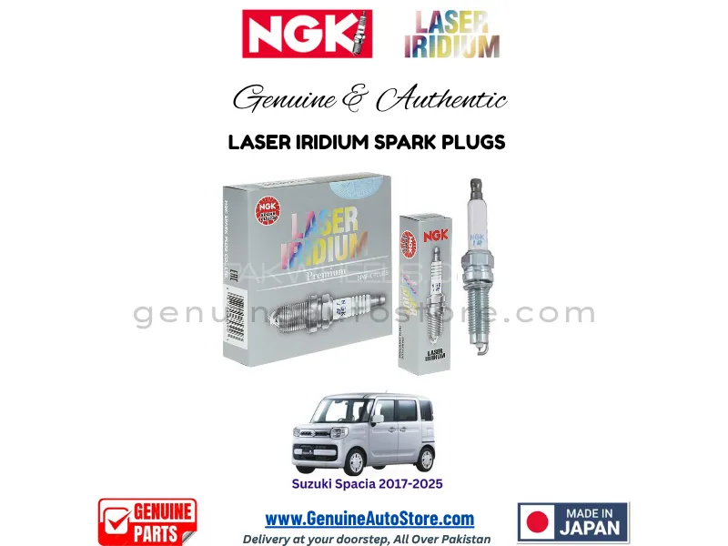 Suzuki Spacia 2017-2025 NGK LASER IRIDIUM SPARK PLUG - 3 PIECES Image-1