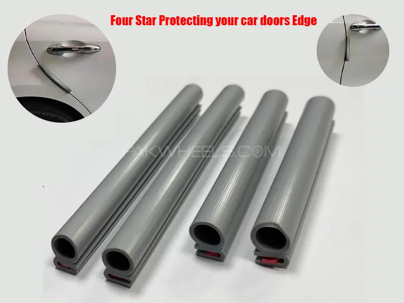Four Star Durable PVC Grey Door Guard Car Protector Image-1