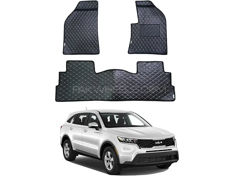Kia Sorento 7D Floor Mat ( Flat Style ) 5PCS - Model 2021-2024 Image-1