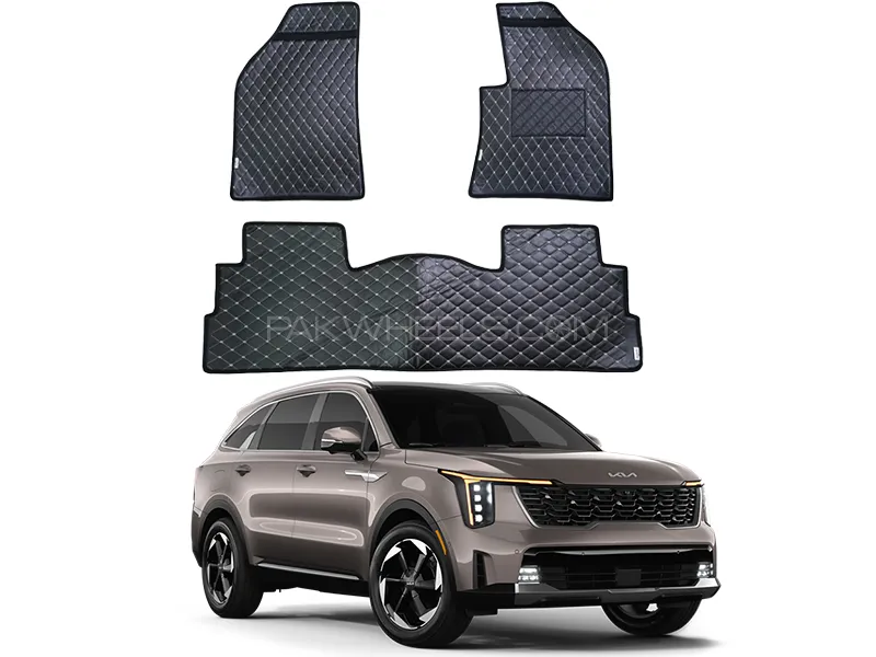 Kia Sorento 7D Floor Mat ( Flat Style ) 5PCS - Model 2025 Image-1