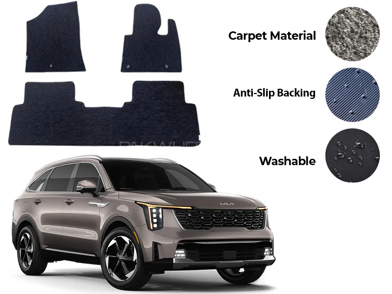 Kia Sorento Fitting Carpet Floor Mat 5PCS - Model 2025 Image-1