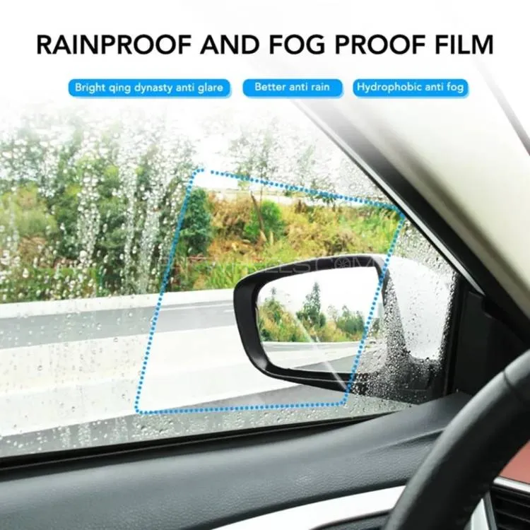 2 Pack Car Mirror Protective Film Waterproof Rainproof Clear Protective Film Image-1