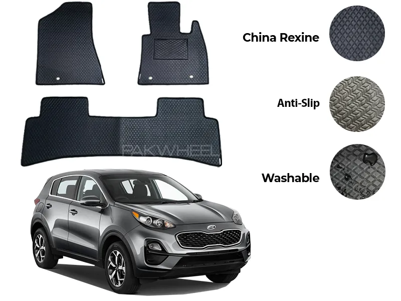 Kia Sportage China Rexine Floor Mat 3PCS - Model 2019-2024 Image-1