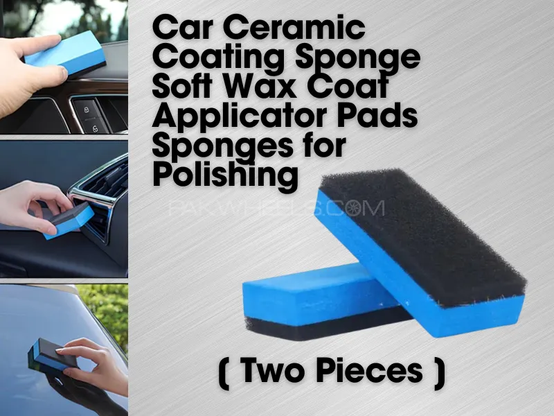 Car Ceramic Coating Sponge | Automobiles Glass Nano Wax Coat | Applicator Pads Sponges | for Auto Wa Image-1