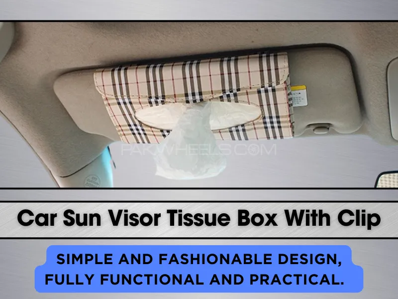 Car Sun Visor Tissue Box With Clip Image-1