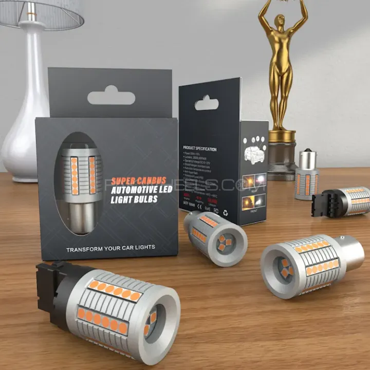 W21W (7440) - White - S2 Series LED Lights Bulbs For Reverse/Indicator- 30Watts Image-1