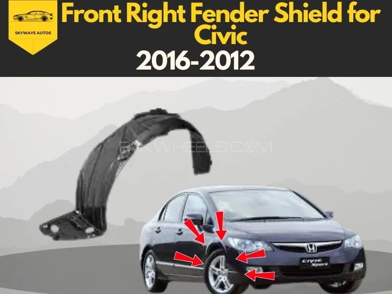 Front Right Fender Shield for Honda Civic 2006-2012 - Imported Image-1