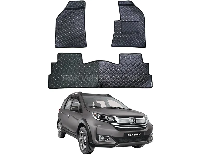 Honda BR-V 7D Floor Mat ( Flat Style ) 4PCS - Model 2017-2019 Image-1