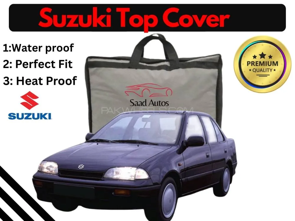 Suzuki Margalla 1992-1998 Top Cover | Black | Anti-Scratch | parachute | Heat Proof | Water Proof Image-1