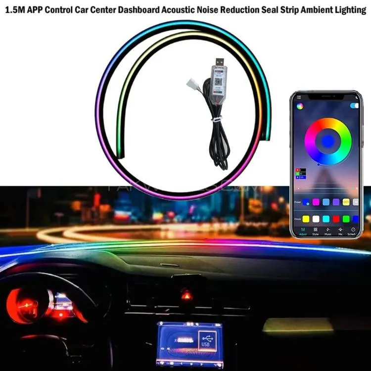 2Pcs Car Dashboard Ambient Light strip  Image-1