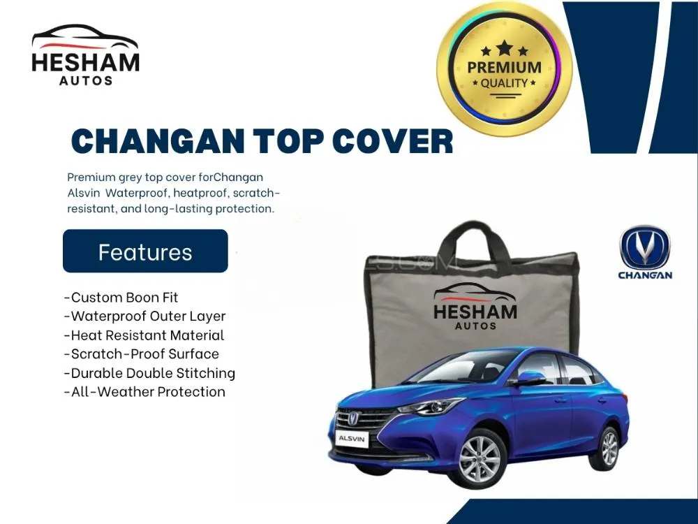 Changan Alsvin 2021-2024 Top Cover | Black | Anti-Scratch | Parachute | Heat Proof | Water Proof Image-1