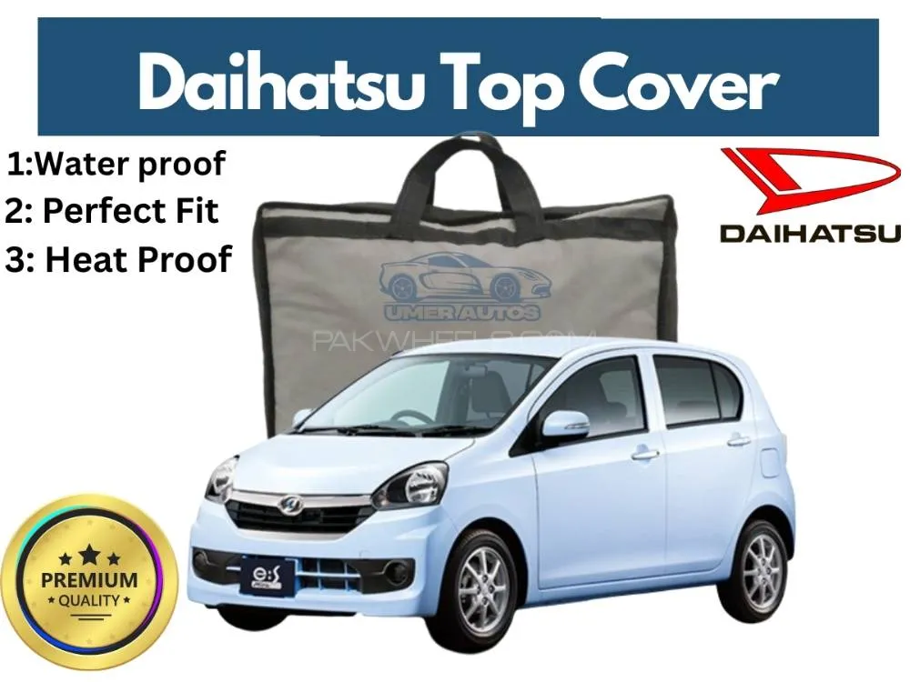 Daihatsu Mira 2013-2017 Top Cover | Black | Anti-Scratch | Parachute | Heat Proof | Water Proof Image-1