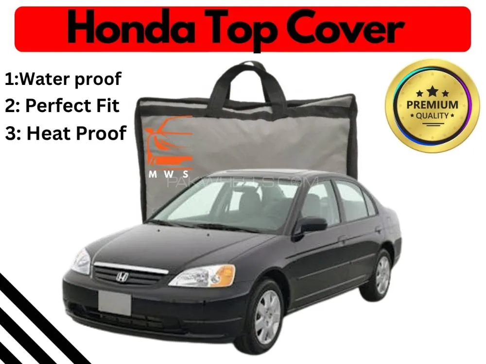 Honda Civic 2002-2006 Top Cover | Black | Anti-Scratch | Parachute | Heat Proof | Water Proof Image-1