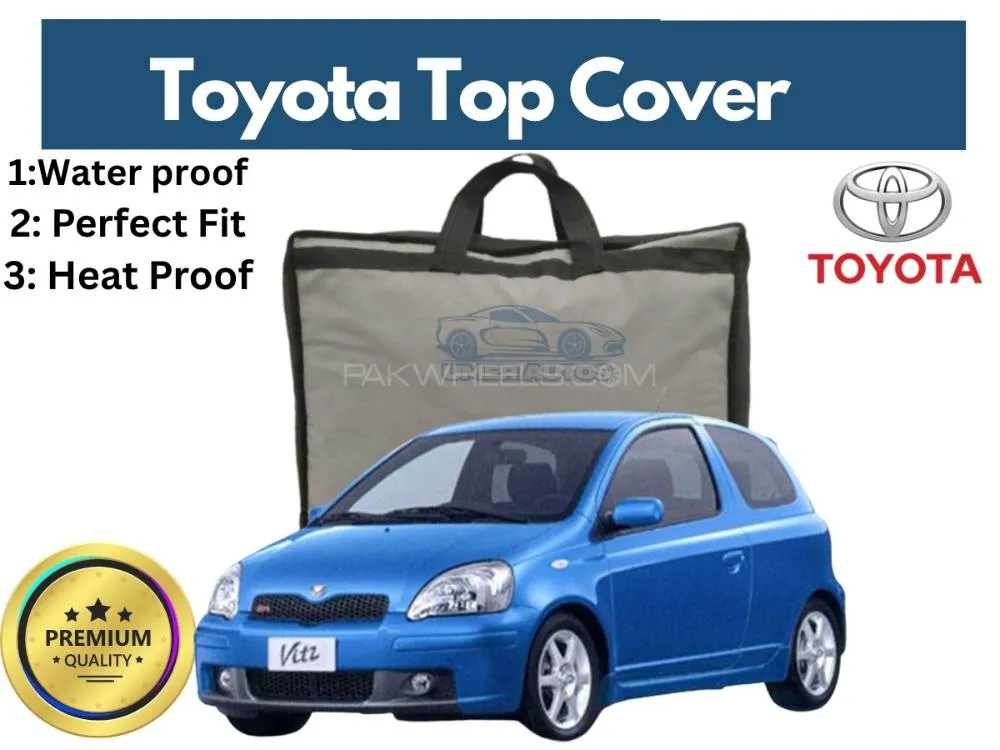 Toyota Vitz 1998-2004 Top Cover | Black | Anti-Scratch | Parachute | Heat Proof | Water Proof Image-1