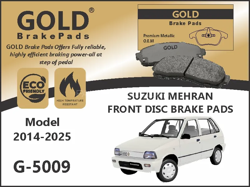 Suzuki Mehran Front Premium Disc Brake Pads G-5009 Image-1