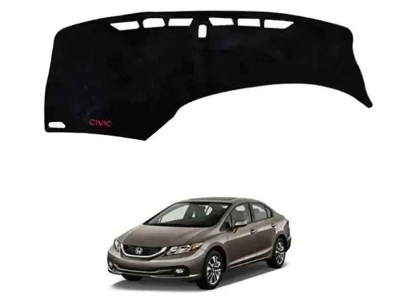 Honda Civic (2013–2015) Velvet Dashboard Mat – Custom Fit, Anti-Slip, UV & Heat Protection Image-1