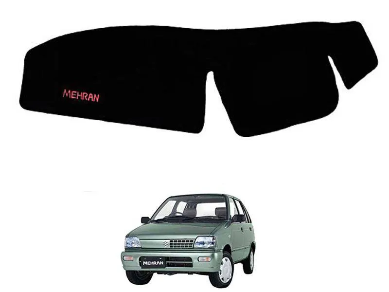Suzuki Mehran 1988–2019 Velvet Dashboard Mat – Custom Fit, Anti-Slip, UV & Heat Protection Image-1