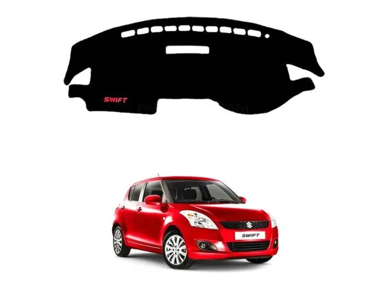 Suzuki Swift 2009–2021 Velvet Dashboard Mat – Custom Fit, Anti-Slip, UV & Heat Protection Image-1