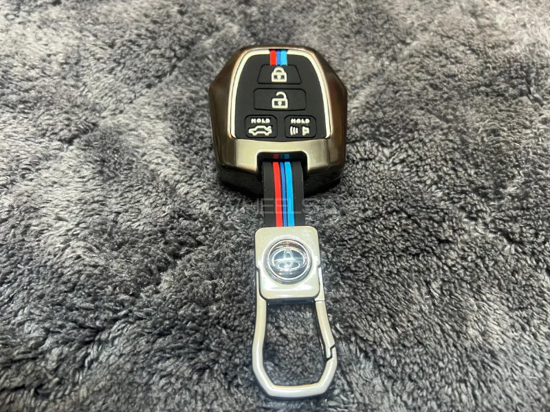 Toyota Corolla  Altis 4 Button Zinc alloy metal key Fob  Image-1