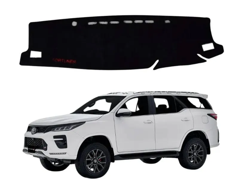 Toyota Fortuner Velvet Dashboard Mat – Custom Fit, Anti-Slip, Sun & Heat Protection Image-1