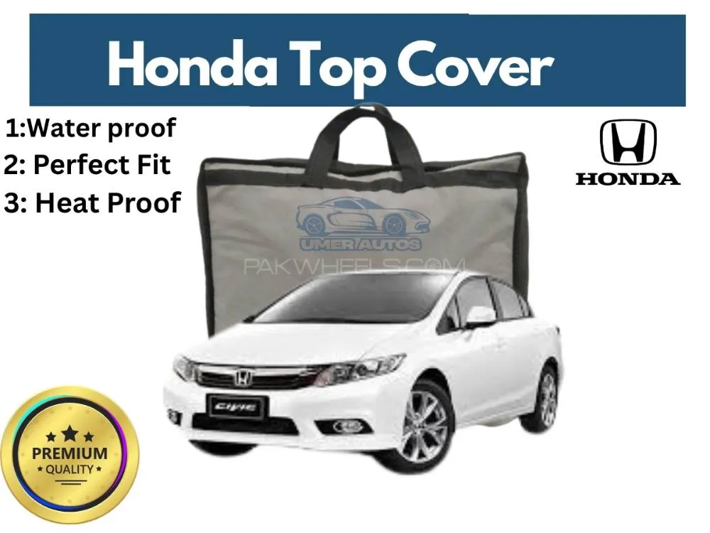 Honda Civic Rebirth 2012 Top Cover | Black Parachute | Waterproof | Heat Resistant Image-1