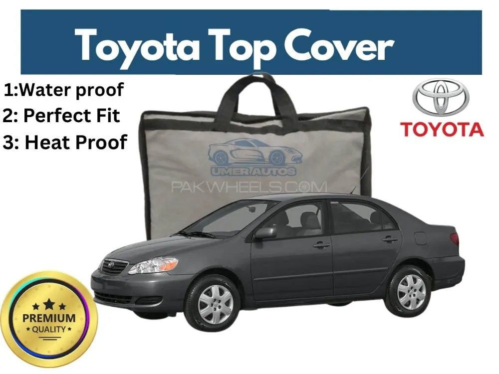 Toyota Corolla 2005 Top Cover | Black Parachute | Waterproof | Heat & Scratch Resistant Image-1