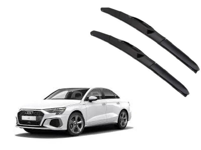 Windshield Wiper Blades for Audi A3 – Silent Wipe | Streak-Free Vision | OEM Fit | Graphite Rubber | Image-1