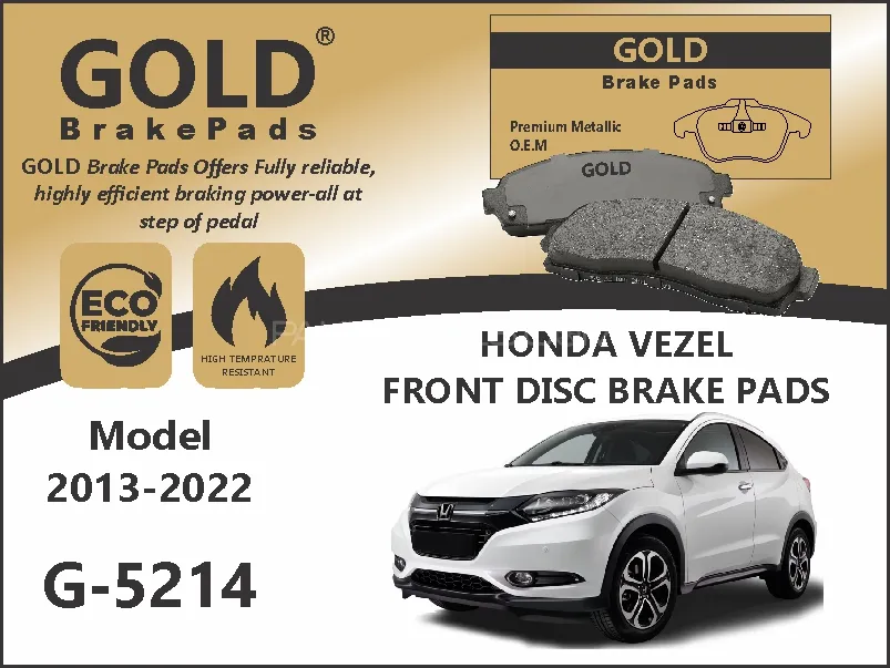 Honda Vezel Front Premium Disc Brake Pads G-5214 Image-1