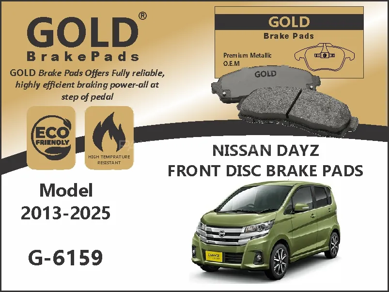 Nissan Dayz Front Premium Disc Brake Pads G-6159 Image-1