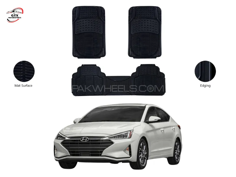 3PCS PVC Rubber Car Floor Mat Set – For Hyundai Elantra 2021-2024 Image-1
