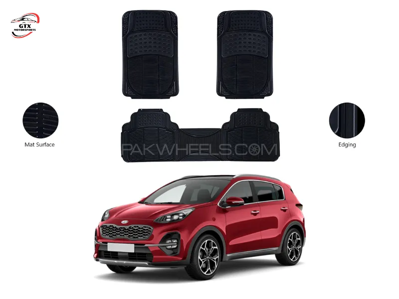 3PCS PVC Rubber Car Floor Mat Set – For KIA Sportage 2019-2024 Image-1