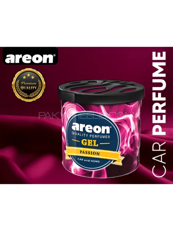 Areon Gel Passion Car Dashboard Perfume Air Freshner – Long Lasting Elegant In-Car Fragrance Gel Can Image-1