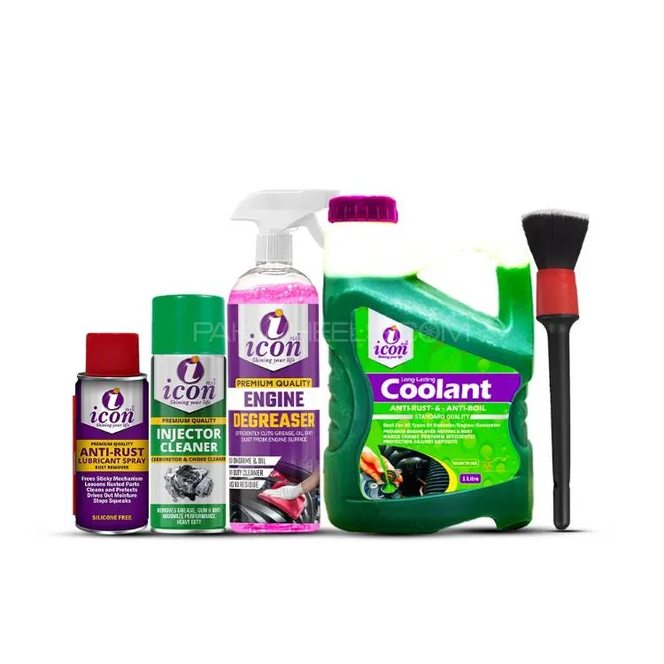 Icon Plus Summer Car Medicine Bundle – Anti-Rust Coolant, Rust Spray, Injector Cleaner, Degreaser &  Image-1