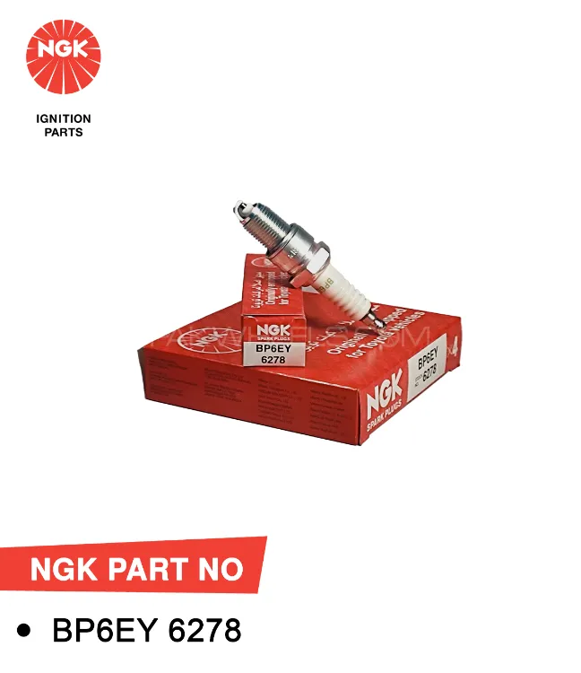 NGK Spark Plug for Toyota Corolla, 1300cc, 1985-1991, (BP6EY) (Japan -Single Pc) Image-1