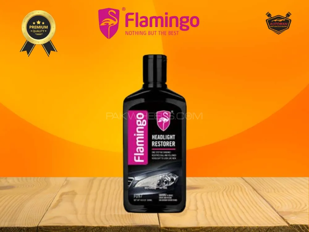 Flamingo Headlight Restorer 300ml – Restore Clarity, Remove Yellowing & Haze Image-1