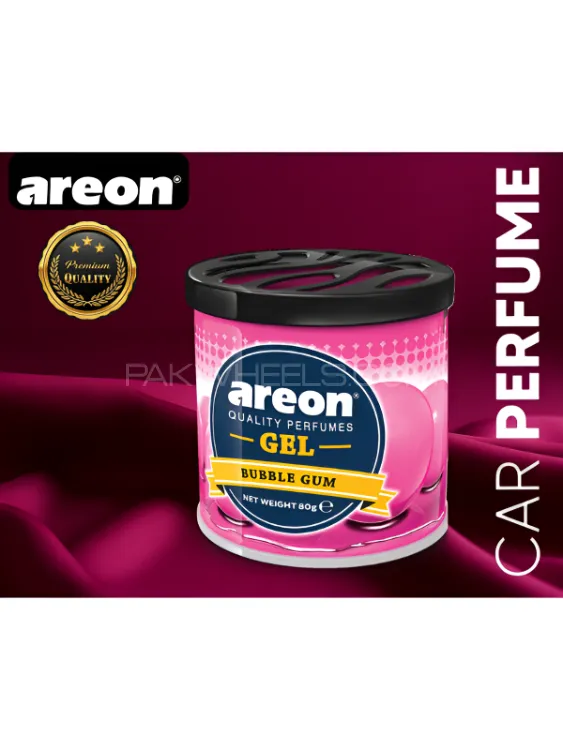 Areon Gel Bubblegum Car Dashboard Perfume Air Freshner – Long Lasting Elegant In-Car Fragrance Image-1