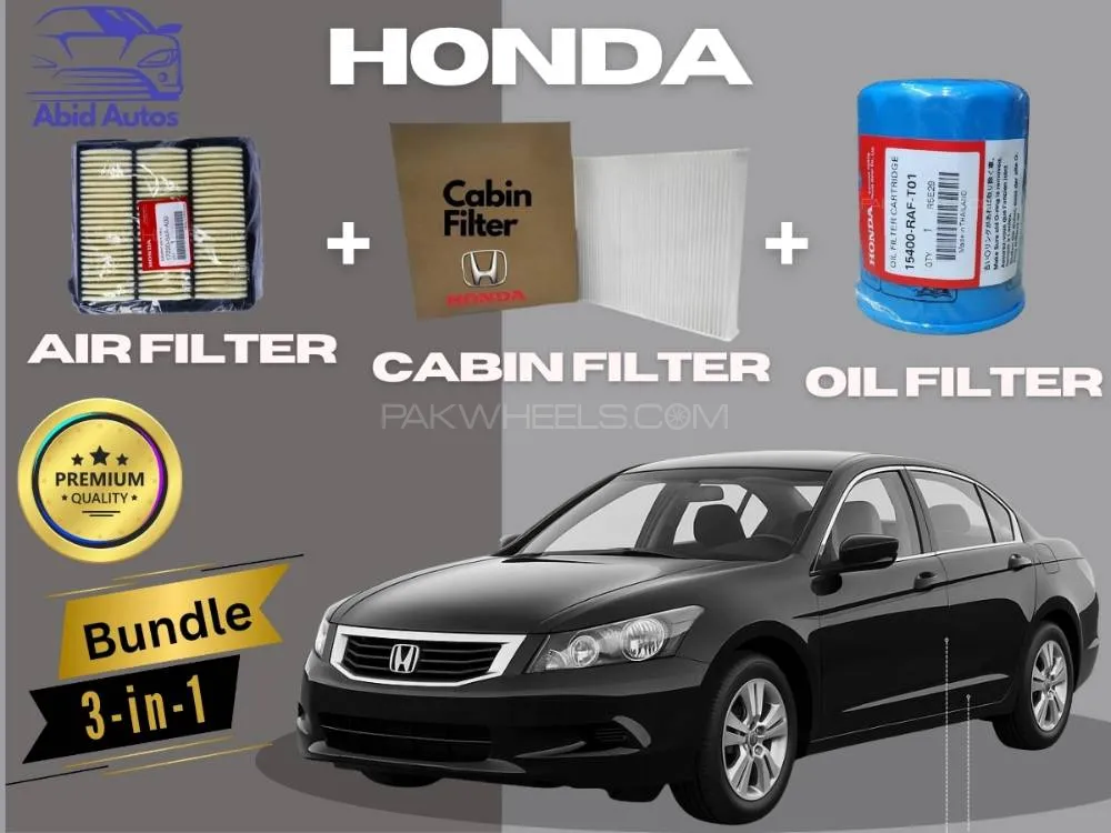 Honda Accord 2007–2012 | Maintenance Filter Pack – 3-in-1 | Air, Cabin & Oil Filters Image-1