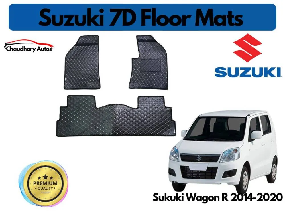 Suzuki Wagon R 7D Floor Mats | Custom Fit | Model 2014–2025 | Durable & Waterproof Image-1